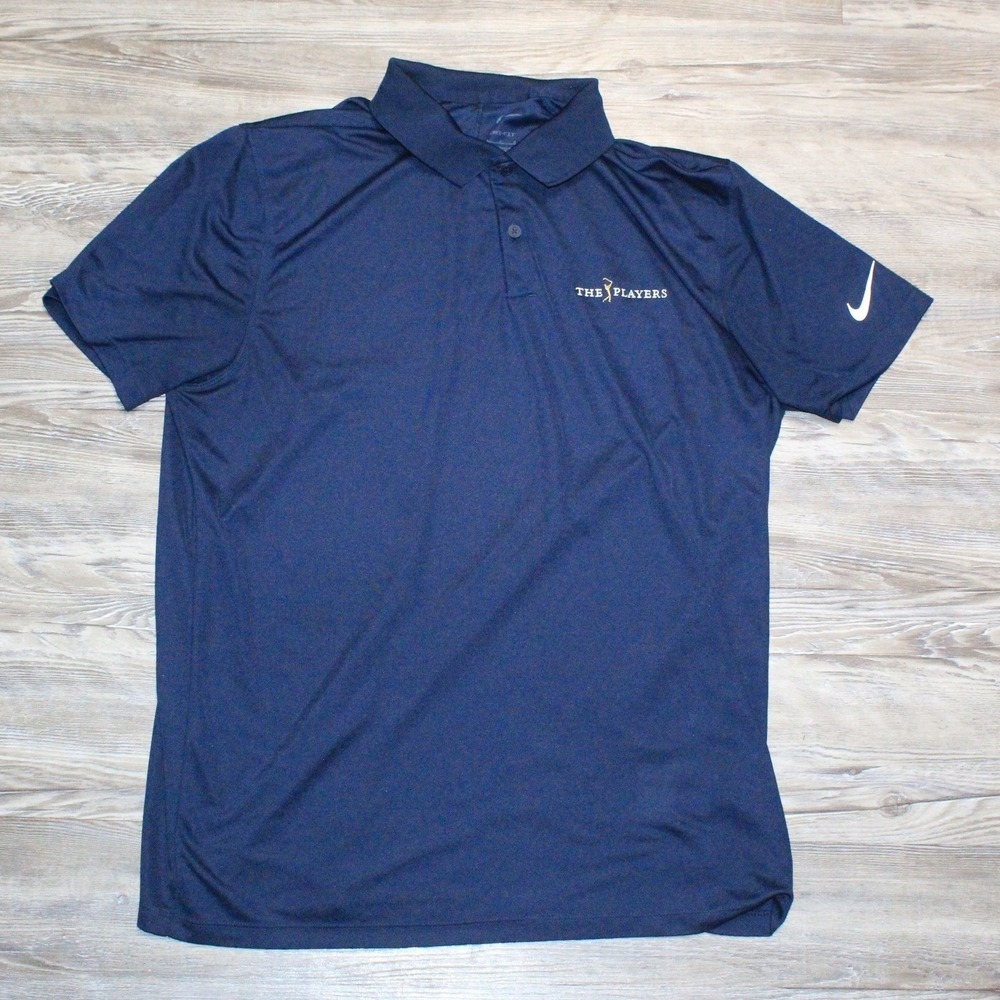 Nike Golf Dri-FIT Men's Large Polo Shirt The Players Championship Navy Blue
